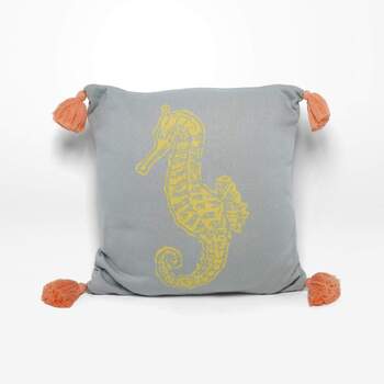 Rayell Kids Cushion Seahorse Sky Blue 45x45cm Home Decor