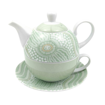 Urban 19cm ES Journey Tea for One Ceramic Pot/Cup Drinkware - Green
