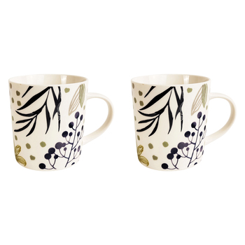 2x Urban Summer Solstice 470ml Ceramic Mug Coffee/Tea Drinkware - Blue/Green