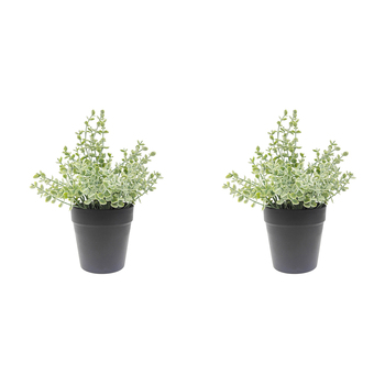 2x Urban Eucalyptus 23cm Artificial Potted Plant - Green