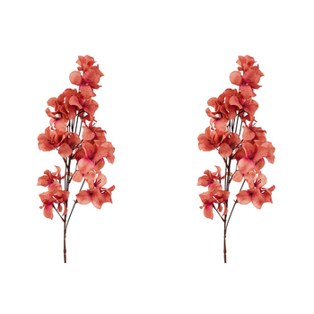 2x Urban Dried Look Artificial Flower 70cm Bougainvillea Stem - Light Pink