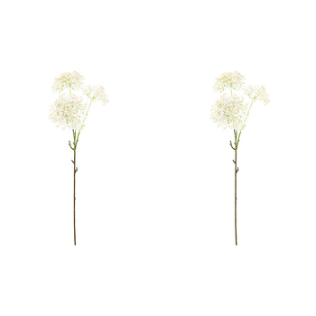 2x Urban 76cm Star Flower Stem Artificial Plant - White