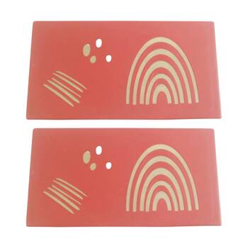 2x Urban Shae Rainbow 28cm Ceramic Platter Kitchen Serving Tray - Pink