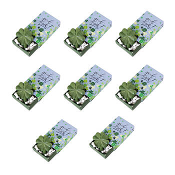 8PK Urban Good Luck Matchbox Memory Gift Keepsake Figurine 5cm Blue