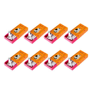 8PK Urban Purrrfect Cat Matchbox Memory Gift Keepsake Figurine 5cm Yellow