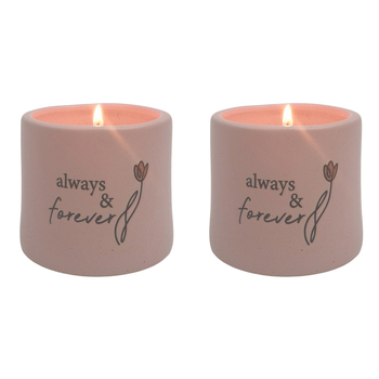 2PK Urban Always Forever Candle Pink 7cm Gift Keepsake Present