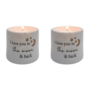 2PK Urban I love you Candle White 7cm Gift Keepsake Present
