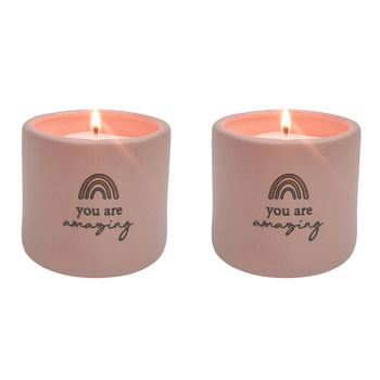 2PK Urban You are Amazing Candle Pink 7cm Gift Keepsake Present