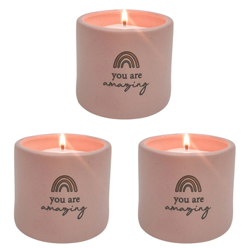 3PK Urban You are Amazing Candle Pink 7cm Gift Keepsake Present