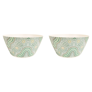 2x Urban ES Journey 25cm Salad Bowl Dinnerware - Green