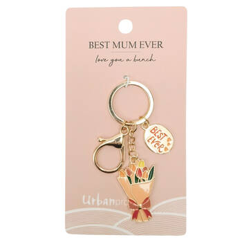 Urban Best Mum Keyring Hanging Keychain Bag Decor Pink 11cm