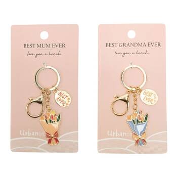 Urban Brand Best Mum Keyring & Best Grandma Keyring Combo Set 
