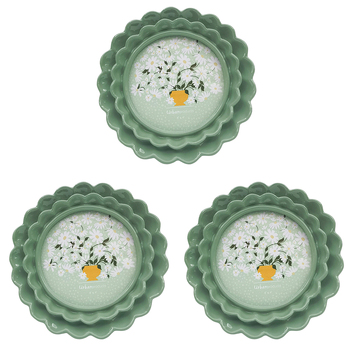 3PK Urban Lotti Petal Frame Sage 4x4 Inch Decorative Decor Display