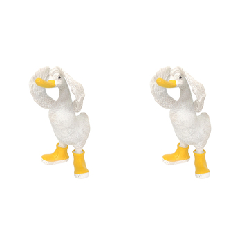 2PK Urban Hiding Duck in Boots Ornament Yellow 22cm Decorative Decor