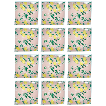 24x 20pc Urban Lemon Delicious Napkins Pink 33x33cm Kitchen Decor Tableware