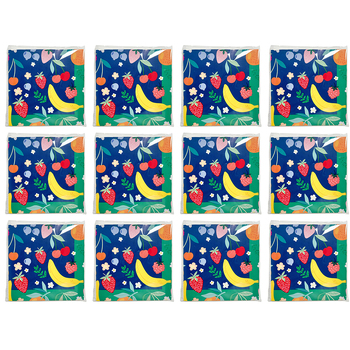 12x 20pc Urban Fruit Salad Napkins Navy 33x33cm Kitchen Decor Tableware