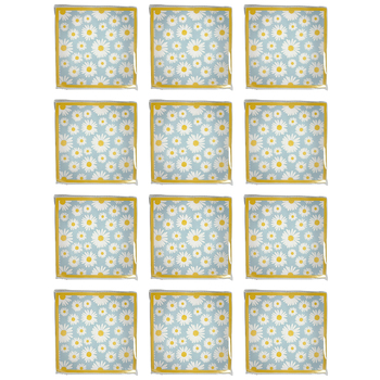 24x 20pc Urban Daisy Napkins White Blue 33x33cm Kitchen Decor Tableware