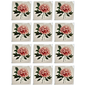24x 20pc Urban Vintage Flower Napkins Pink 33x33cm Kitchen Decor Tableware