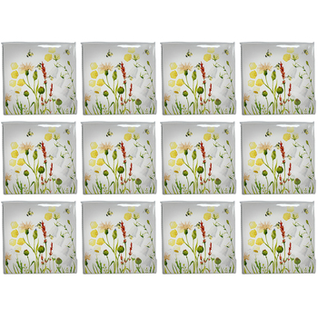 12x 20pc Urban Bee Meadow Napkins Yellow 33x33cm Kitchen Decor Tableware