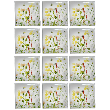 24x 20pc Urban Bee Meadow Napkins Yellow 33x33cm Kitchen Decor Tableware