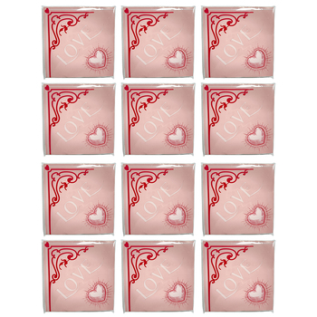 24x 20pc Urban Love Napkins Red 33x33cm Kitchen Decor Tableware