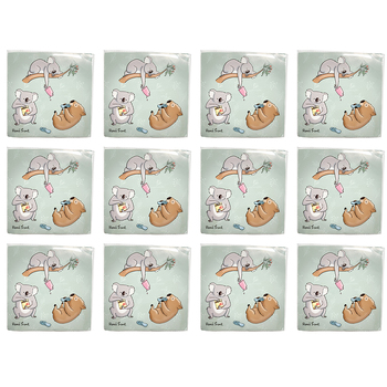 12x 20pc Urban RT Animals Napkins Sage 33x33cm Kitchen Decor Tableware