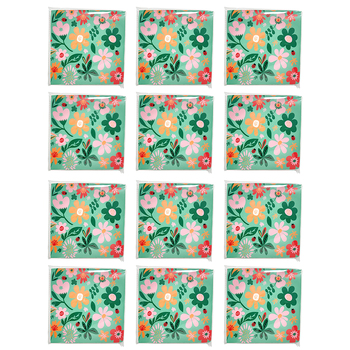 24x 20pc Urban Dahlia Floral Napkins Green 33x33cm Kitchen Decor Tableware