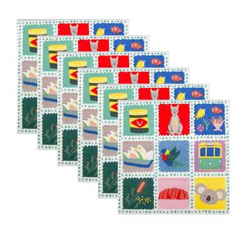 6x 20pc Urban Australiana Napkins Dining Table Paper Towel 33x33cm
