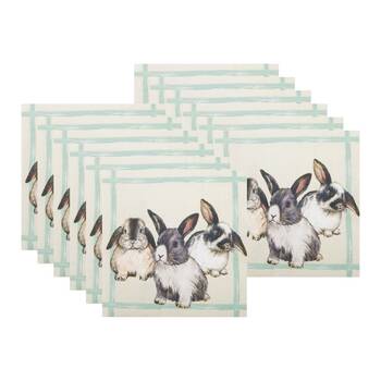 12x 20pc Urban Bunny Paper Napkins Brown Dining Table Paper Towel 33x33cm