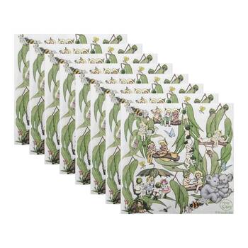 8x 20pc Urban May Gibbs Gumnut Baby Paper Napkins Green 33x33cm