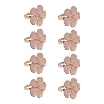 8PK Urban Flower Napkin Ring Kitchen Table Organiser Pink 