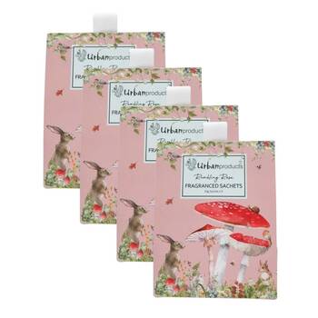 4x 4pc Urban 10g Enchanted Garden Scented Paper Sachets Red/Green