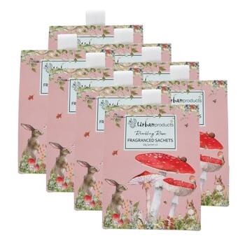 8x 4pc Urban 10g Enchanted Garden Scented Paper Sachets Red/Green