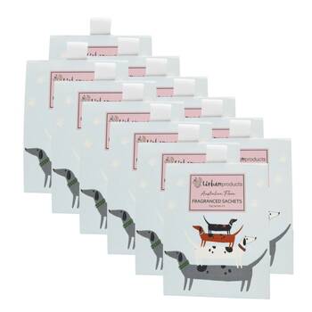 4x 4pc Urban 10g Dog Design Australian Flora Scented Paper Sachet
