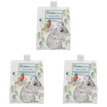 3x 4pc Urban Popcorn Blue Australiana Fragranced Paper Sachets Gift Pack 40g