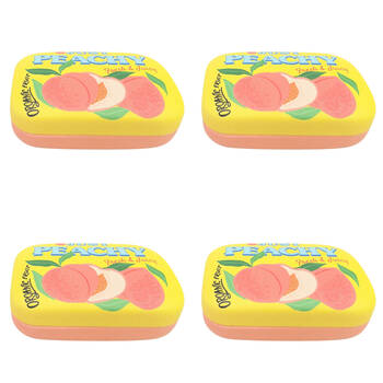 4PK Urban Leather Just Peachy Mini Travel Storage Case 9cm Yellow