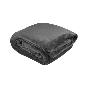 Bambury Double/Queen Bed Ultraplush Blanket Charcoal Knitted Home
