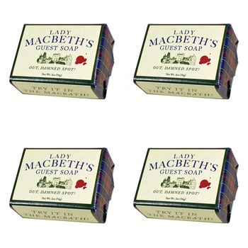 4PK Unemployed Philosophers Guild 56g Body Bar Soap Lady Macbeth's Guest
