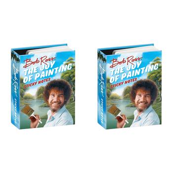 2PK Unemployed Philosophers Guild Sticky Notes 10cm - Bob Ross