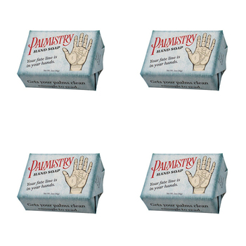 4PK Unemployed Philosophers Guild 56g Body Bar Soap Palmistry