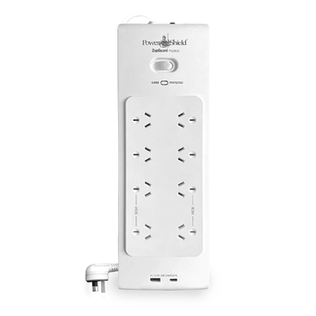 PowerShield 1.2m ZapGuard 8-Way Power Surge Filter Board w/ USB/USB-C Port