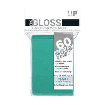 60pc Ultra Pro Mini Deck Gaming Card Sleeve Protector 62x89mm - Aqua