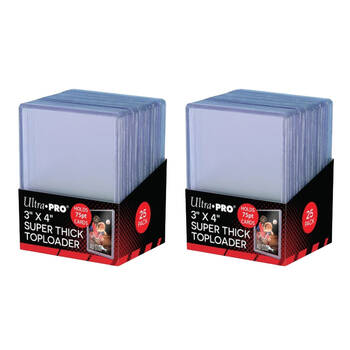 2x 25pc Ultra Pro Top Loader 75pt TCG/CCG Card Sleeve Case Set