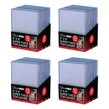 4x 25pc Ultra Pro Top Loader 75pt TCG/CCG Card Sleeve Case Set