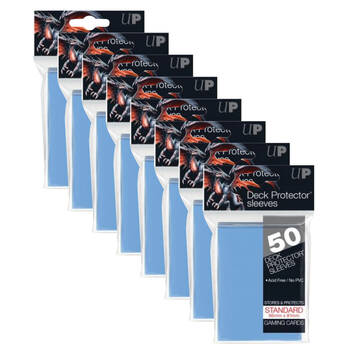 8x 50pc Ultra Pro Card Deck Sleeve Protector 66x91mm - Light Blue