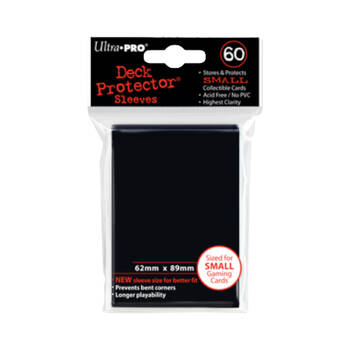 60pc Ultra Pro Mini Deck Gaming Card Sleeve Protector 62x89mm - Black