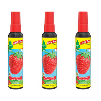3PK Little Tree Pump Spray Car Air Freshener Fragrance 103ml Strawberry