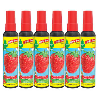 6PK Little Tree Pump Spray Car Air Freshener Fragrance 103ml Strawberry