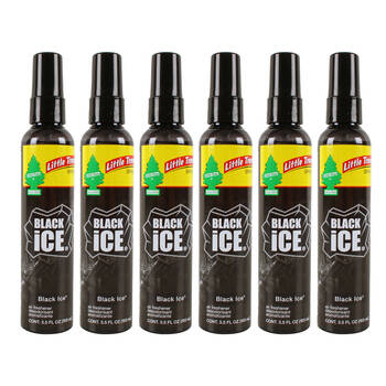6PK Little Tree Pump Spray Car Air Freshener Fragrance 103ml Black Ice