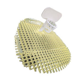 10pc Cleanstar Basketball Toilet/Washroom Urinal Screen - Lemon